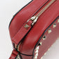 Valentino Rockstud Leather Shoulder Bag - Red