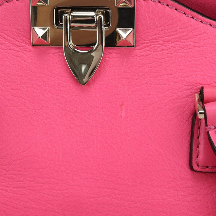 Valentino Rockstud Calfskin Tote/Shoulder Bag - Pink