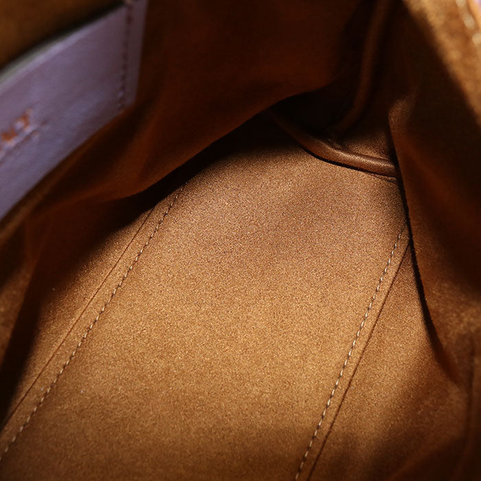 Gianni Versace タグ ナッパ ホーボーバッグ ラムスキン ハンドバッグ ショルダーバッグ - パープル