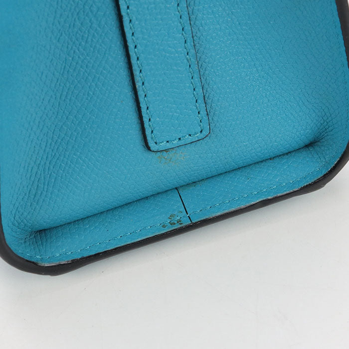 Valextra Iside Calfskin Top Handle Handbag/Shoulder Bag - Blue